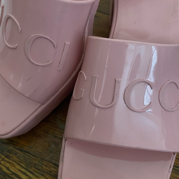 Gucci Shoes Gucci Womens Platform Block Heel Slide Sandal Poshmark